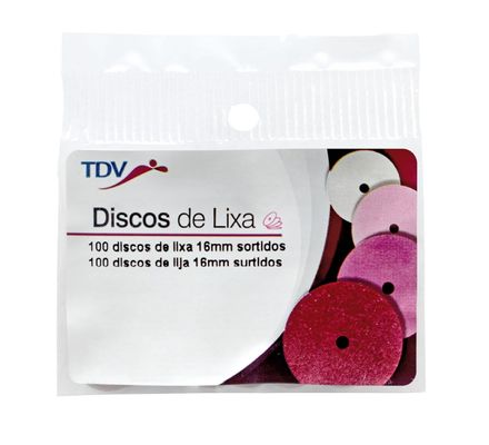 Disco de Lixa Médio 16mm c/ 100 Ref. 3029M- TDV