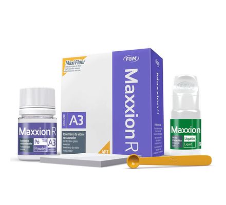 Kit Ionômero de Vidro Restaurador Maxxion R A3 Pó 10g + Líquido 8ml - FGM
