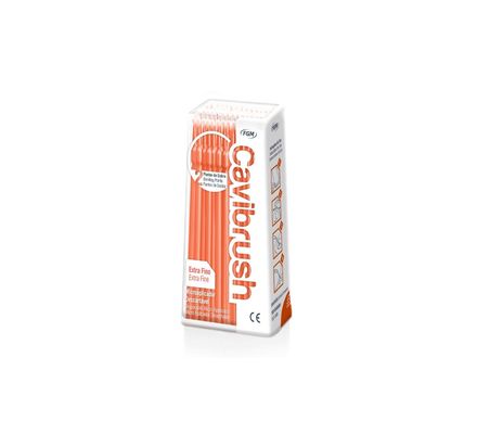 Pincel Aplicador Cavibrush Extra Fino Laranja c/ 100 - FGM