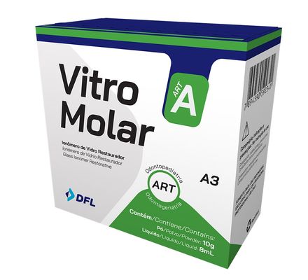Ionômero de Vidro Restaurador Odontopediatria Vitro Molar A3 Pó + Líq. - DFL