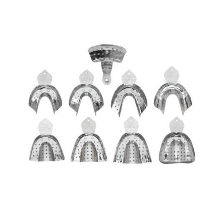 Moldeira Adulto Aluminio Perfurada c/ 9 Tecnodent