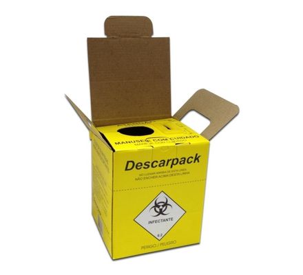 COLETOR DE MATERIAL PERFUCORTANTE 7 LITROS AMARELO DESCARPACK CX C/20