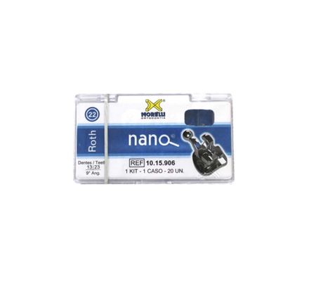 10.15.906 Kit de Bráquetes Roth Nano 9° c/  Gancho 022 1 Caso - Morelli
