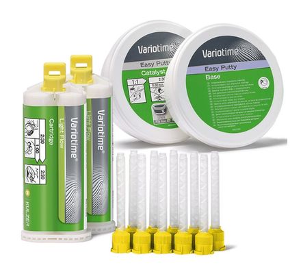 Kit Silicone de Adição Variotime c/ 2 Putty 300ml + 2 Light Flow 50ml -Kulzer