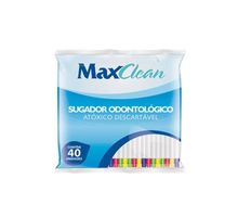 Sugador Odontologico Plastico Colorido c/ 40 Maxclean