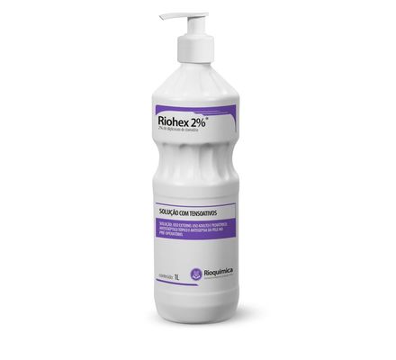 Riohex Antisséptico Tópico 2% 1 Litro c/ Pump - Rioquímica