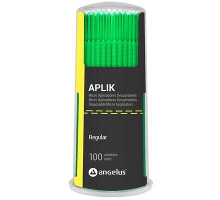 Microaplicadores Microbrush Aplik Regular c/  100 Verde Ref. 120 - Angelus