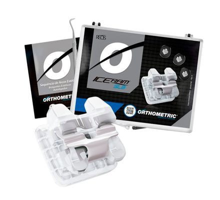 Bráquete Cerâmico Autoligado Iceram SLB MBT 022 + Arcos 11.31.2900 - Orthometric