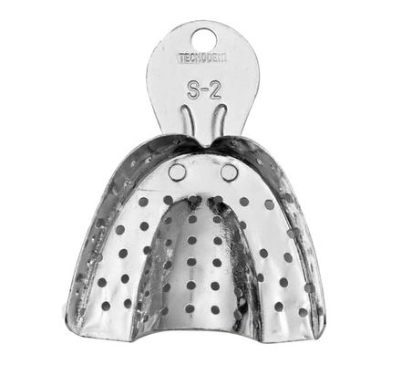 Moldeira Adulto Alumínio Perfurada S-2 - Tecnodent