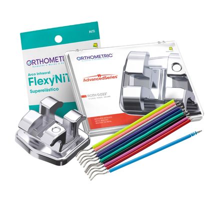 Bráquete ADV Roth 022 c/  Gancho Kit 10 CS Arco+Bengala 10.10.2802 - Orthometric