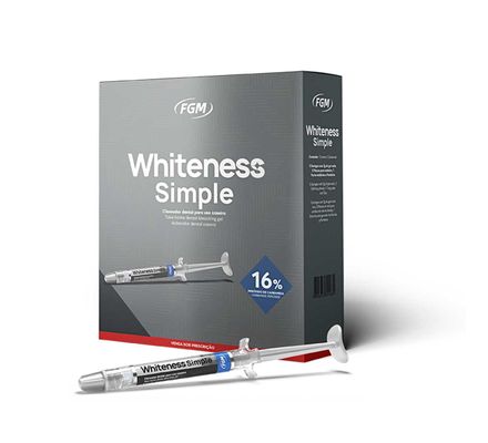 Clareador Whiteness Simple 16% c/ 10 Seringas 3g - FGM