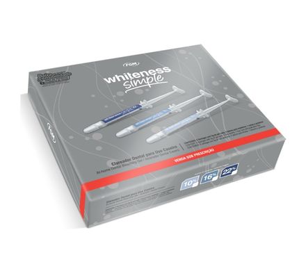 Clareador Whiteness Simple 22% c/ 5 Seringas 3g - FGM