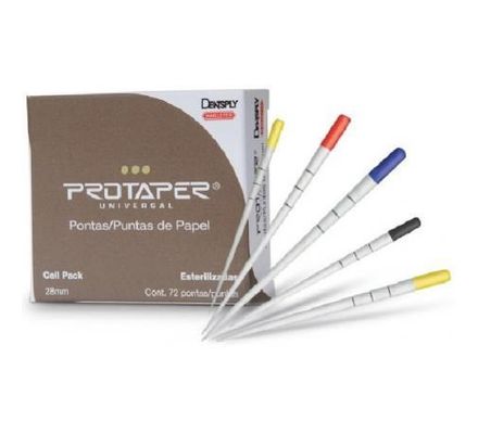 Cone de Papel Protaper (F1 F2 F3 SR) Cell Pack 28mm Sortido c/ 72 Maillefer