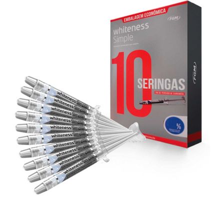 Clareador Whiteness Simple 10% c/ 10 Seringas 3g - FGM