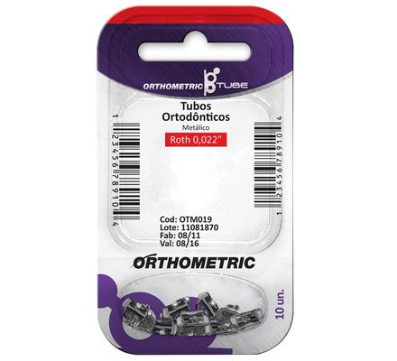 Tubo Colagem MBT 022 Simples 1º Molar Inf/E (36) 20.12.1036 - Orthometric