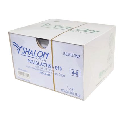 FIO DE SUTURA POLIGLACTINA 4-0 C/36 1,5 CM SHALON