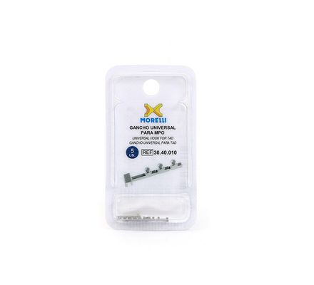 30.40.010 Gancho Ortodôntico Universal para MPO Arco 0.21 X 0.25 c/  5 - Morelli