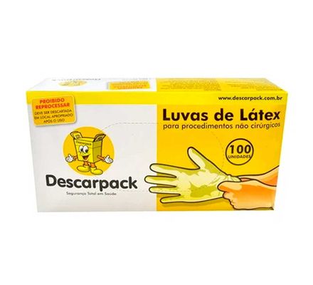 Luva Látex c/  Pó M c/  100 - Descarpack