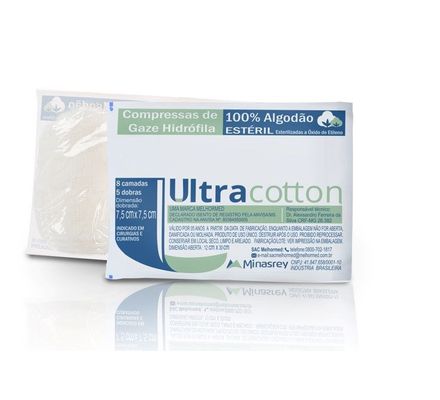 GAZE 9 FIOS ESTERIL C/10 7,5 X 7,5 ULTRA COTTON