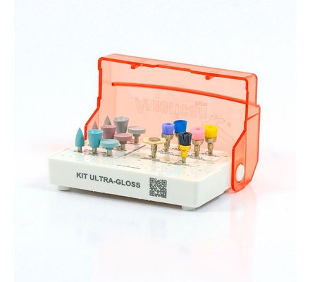 KIT P/ ACABAMENTO/POLIMENTO DE RESINA COMPLETO ULTRA-GLOSS AMERICAN BURS