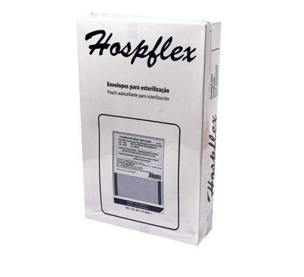 ENVELOPE PARA ESTERILIZACAO AUTOSSELANTE 90X160MM C/ 200 HOSPFLEX