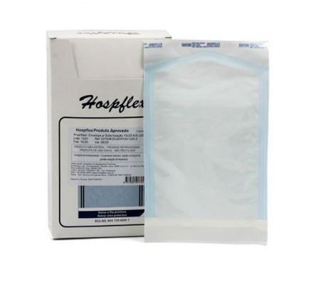 ENVELOPE PARA ESTERILIZACAO AUTOSSELANTE 90X250MM C/100 HOSPFLEX