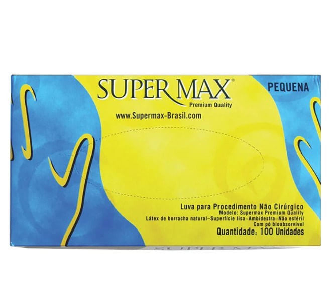 LUVA-LATEX-C---PO-PP-C---100---SUPERMAX