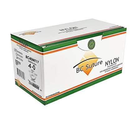 FIO DE SUTURA NYLON 4-0 C/24 2.0 CM BIOLINE