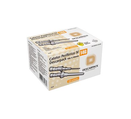 Cateter IV Teflon S/ Dispositivo 14 G C/100 DESCARPACK