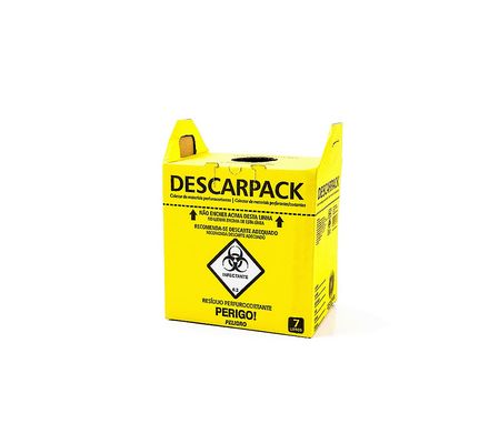 COLETOR DE MATERIAL PERFUCORTANTE 7 LITROS AMARELO DESCARPACK