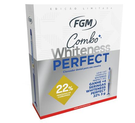Kit Clareador Whiteness Perfect 22% c/ 4 seringas - Ganhe Mais 4 Seringas - FGM