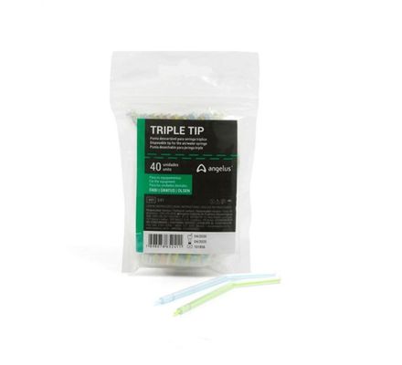 Pontas Descartáveis Para Seringa Tríplice Tríple Tips c/  40 Ref. 241 - Angelus