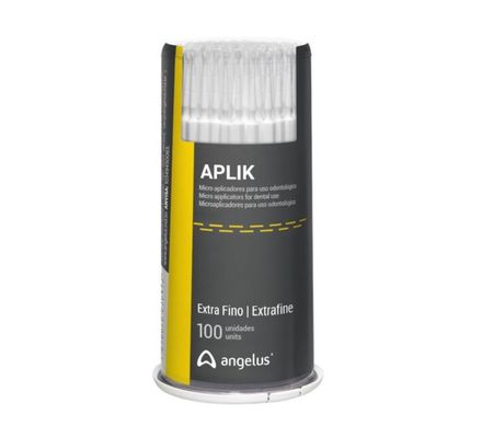 Microaplicadores Microbrush Aplik Extra fino c/  100 Branco Ref. 124 - Angelus