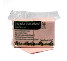 Babador Descartável Rosa 100 und. - Biodinâmica