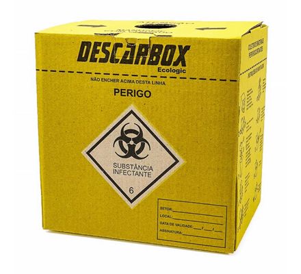 Coletor De Material Perfurocortante 7,0 Litros Eco. Amarelo C/20 Descarbox