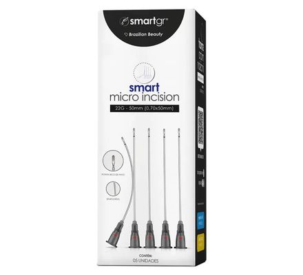 Microcânula Smart Micro Incision 22G 50mm c/  5 - Smart GR