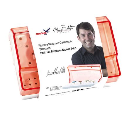 KIT PROF. DR.RAPHAEL MONTE ALTO STANDARD PARA RESINA E CERAMICA - AMERICAN BURRS