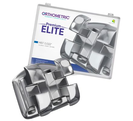 Bráquete Metálico Premium Elite MBT 022 10 Casos 11.21.2910 - Orthometric