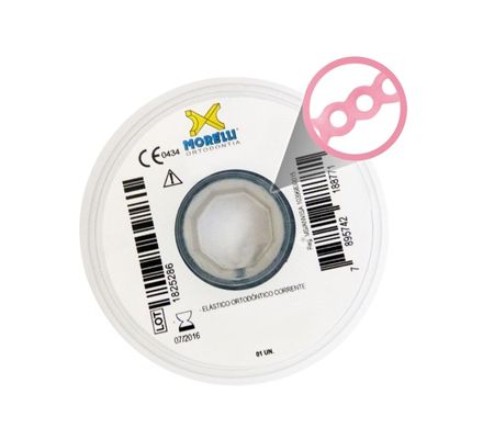 60.05.219 Elástico Corrente Médio Rosa Bebe - Morelli