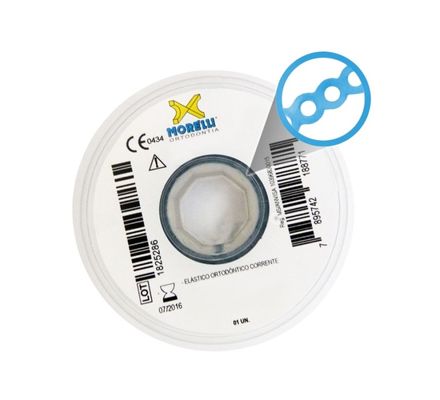 60.05.154 Elástico Corrente Curto Azul Cristal - Morelli