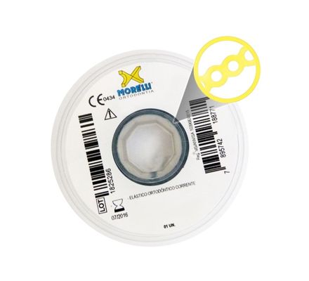 60.05.150 Elástico Corrente Curto Amarelo Cristal - Morelli