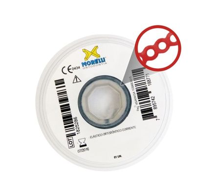 60.05.210 Elástico Corrente Médio Vermelho - Morelli