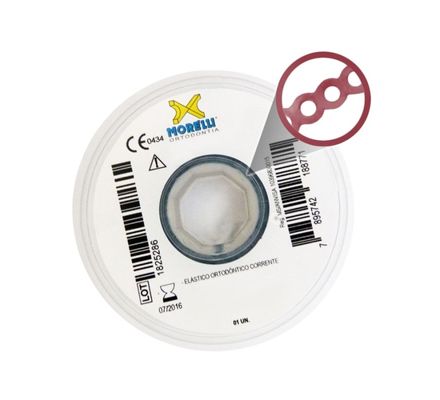 60.05.222 Elástico Corrente Médio Vinho - Morelli