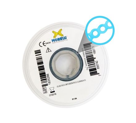 60.05.304 Elástico Corrente Longo Azul Bebê - Morelli
