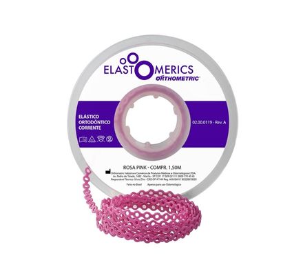 Elástico Corrente Médio Rosa Pink 60.05.6003 1,5m - Orthometric