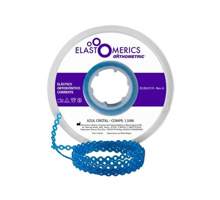 Elástico Corrente Médio Azul Cristal 60.05.6010 1,5m - Orthometric