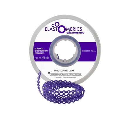 Elástico Corrente Médio Roxo 60.05.6012 1,5m - Orthometric