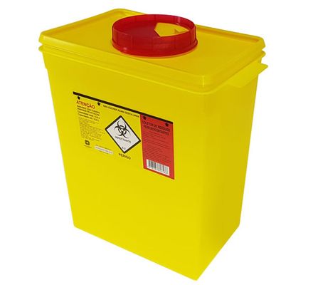 COLETOR DE MATERIAL PERFUROCORTANTE RIGIDO 13L - AMARELO DESCARPACK
