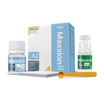 Kit Ionômero de Vidro Restaurador Maxxion R A2 Pó 10g + Líquido 8ml - FGM