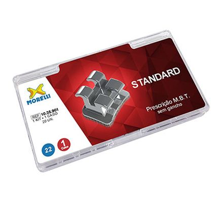10.35.901 Kit de Bráquetes MBT Standard 022 s/ Gancho 1 Caso - Morelli
